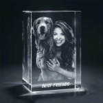 Dog and lady crystal